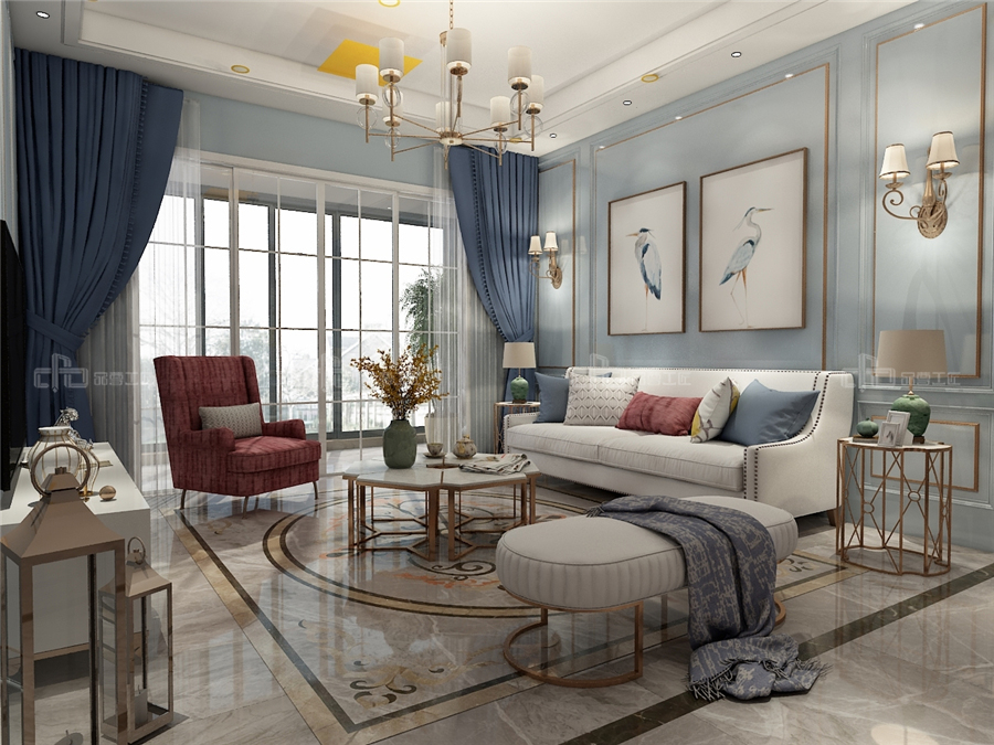 120㎡整木定制美式輕奢設計,享受小資情調(diào)的藝術(圖2)