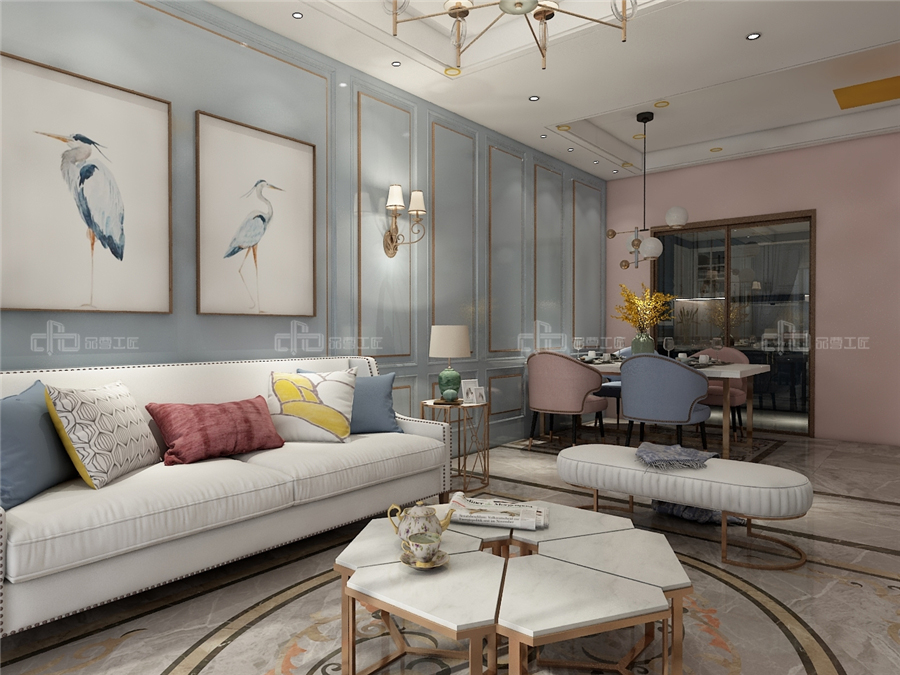 120㎡整木定制美式輕奢設計,享受小資情調(diào)的藝術(圖4)