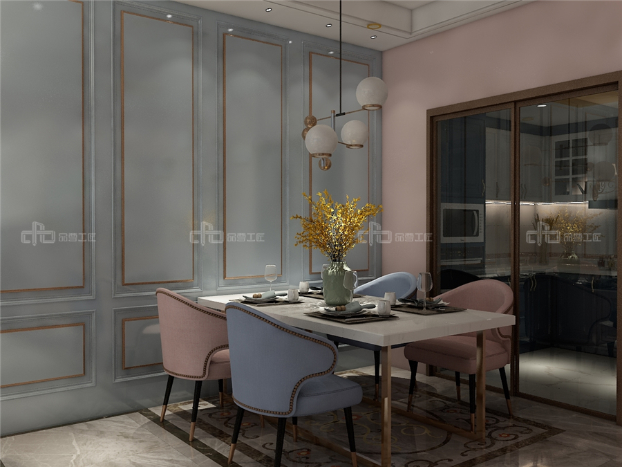 120㎡整木定制美式輕奢設計,享受小資情調(diào)的藝術(圖5)