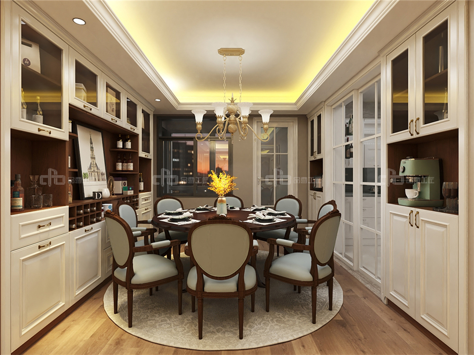 演繹奢而不膩的歐式整木定制風格效果圖案例(圖4) 演繹奢而不膩的歐式整木定制風格效果圖案例(圖4)