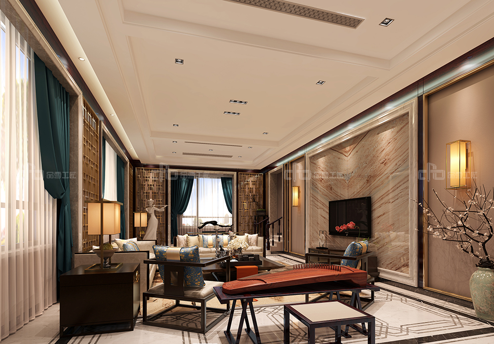 整木定制花鳥古韻新中式風格,別墅全屋效果圖(圖2) 整木定制花鳥古韻新中式風格,別墅全屋效果圖(圖2)