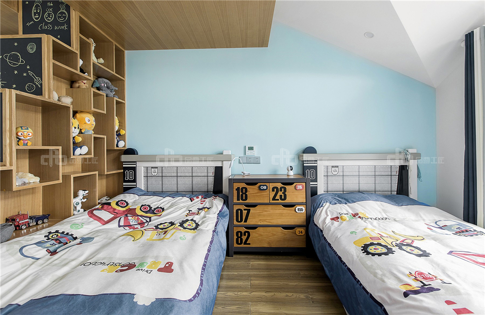 全屋定制設計雙人兒童房怎么樣?(圖4) 整木定制,全屋定制