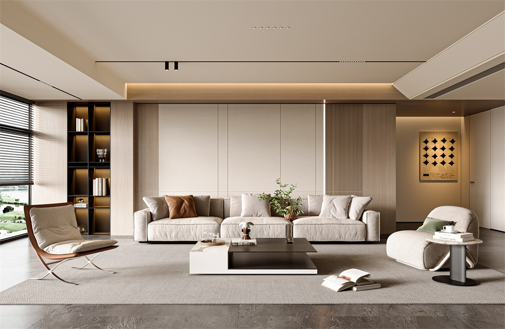 客廳背景墻木飾面怎么設計?(圖2) 2.jpg