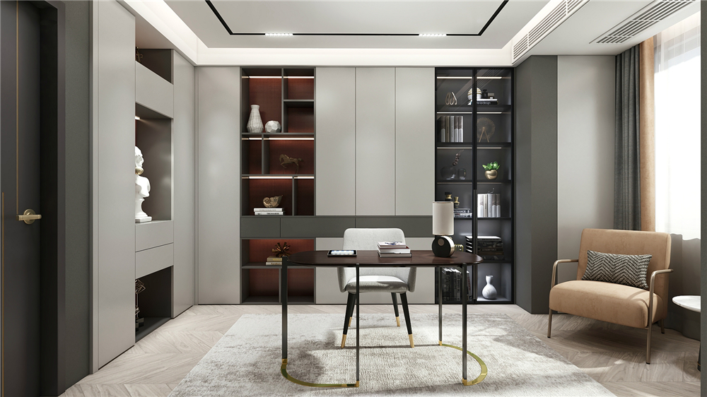 轉角書柜有什么特點、優缺點?(圖1) 整木定制